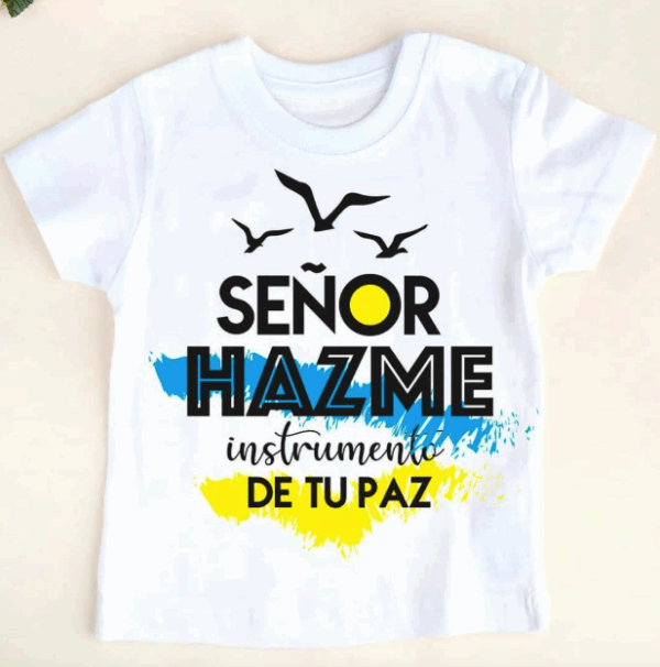 camisetas-cristianas-personalizadas-senor-hazme-tu-instrumento-de-paz-blanca